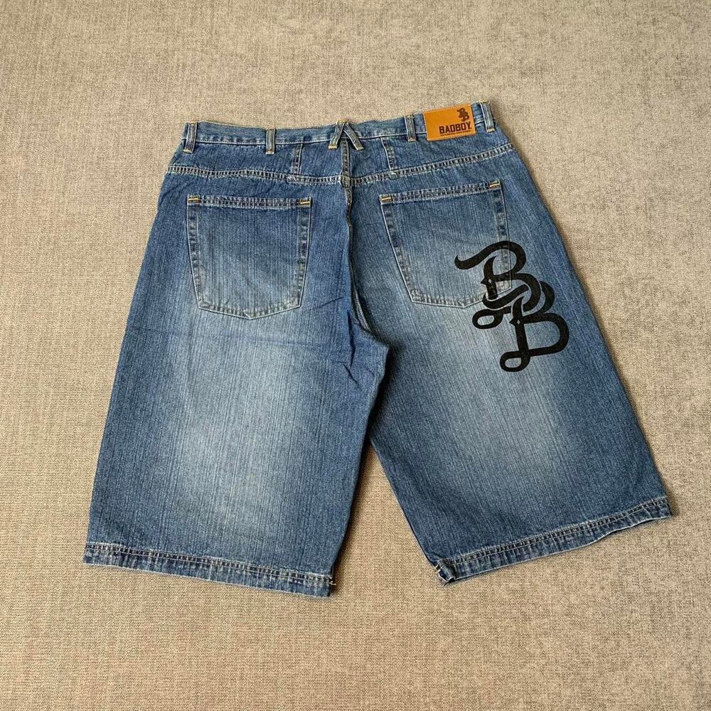 Y2K 90s Badboy Flame Baggy Jorts